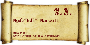 Nyókó Marcell névjegykártya